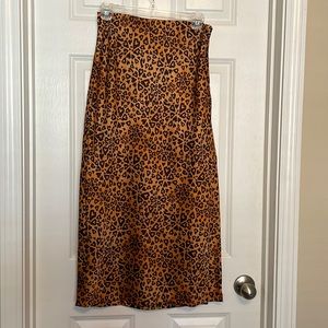 UO Heart Cheetah Print Midi Skirt